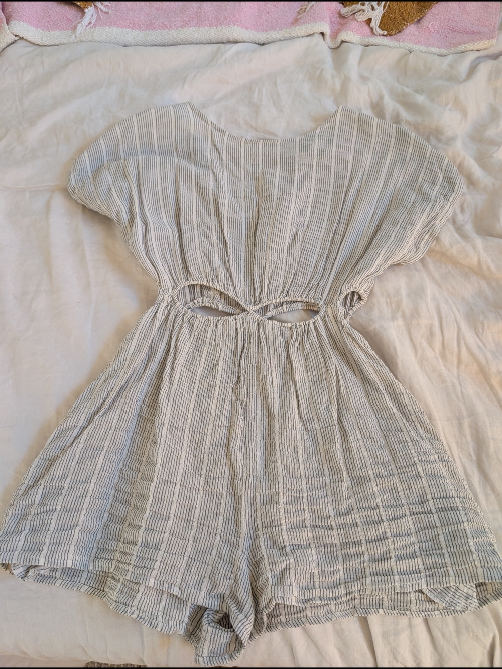 Striped Cutout Romper